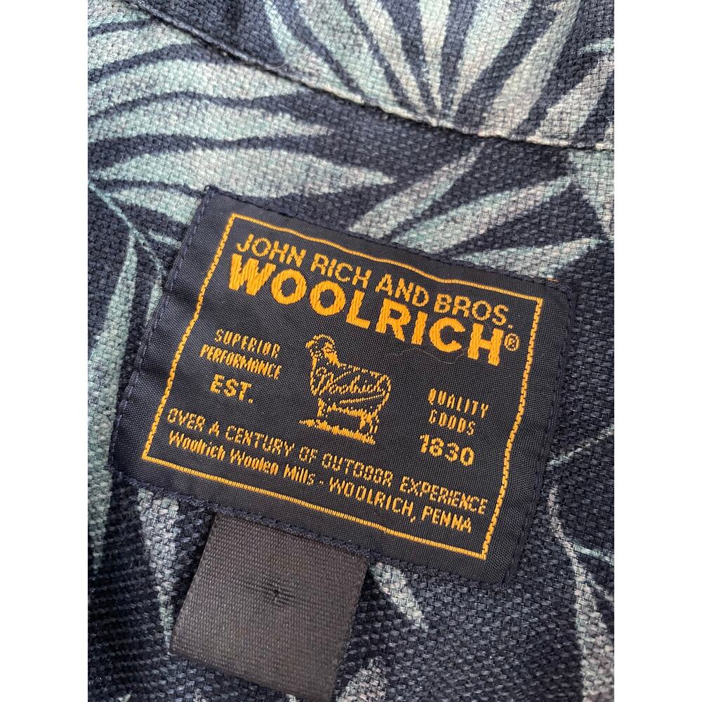 WOOLRICH 100% cotton Tropical Pattern Shirt SZ L - Picture 4 of 7